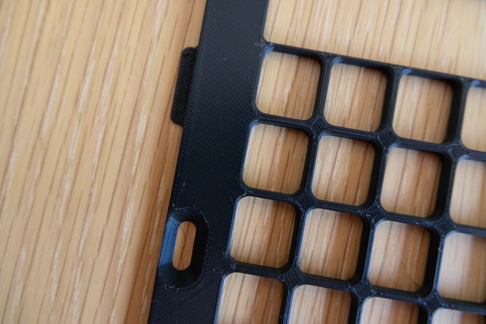 A keyguard for an iPad app showing the slide in tabs at the side of the keyguard.